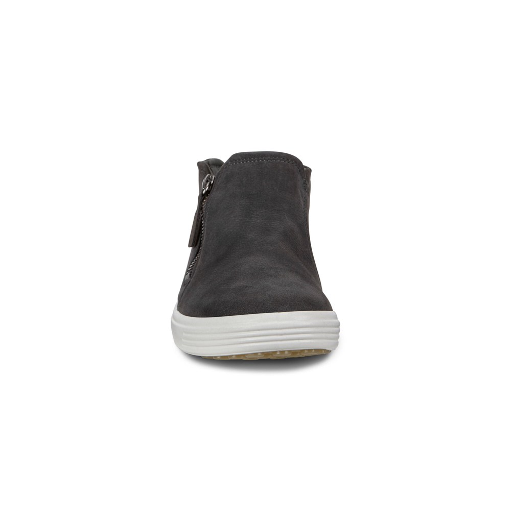 Womens Boots - ECCO Soft 7 Low - Dark Grey - 8924NSTPU